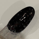 BLACK STRAPLESS Chunky to Fine Glitter Mix / 2 oz Shaker Bottle / High Flash Black