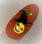 Black Magic Hat - Glitter Shapes 10mm/ 1/2 oz pouch / Wizard Sorcerer Witch Hat / Vacation Mementos