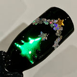 Disco Star Hex Mix #1 - Silver Holo Glitter Mix / 1/2 oz Jar / Holographic Nail Art Shapes