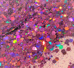 LAVENDER HALO HOLO Chunky to Fine Glitter Mix / 2 oz. Bottle Holographic / Solvent Resistant / Opaque / Geode Tumblers