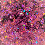 LAVENDER HALO HOLO Chunky to Fine Glitter Mix / 2 oz. Bottle Holographic / Solvent Resistant / Opaque / Geode Tumblers