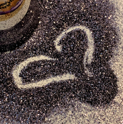 Hematite Extra-Fine Glitter / 2.25 oz Shaker Bottle / High Flash Smokey Gray