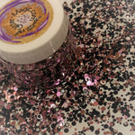 POODLE SKIRT Dots Glitter Mix/ 1 oz / Pink, Black and White Dots