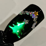 Green Tree 8mm Glitter Shapes / 1/2 oz. Pouch or 3/4 oz Jar / Lush Full Christmas Pine