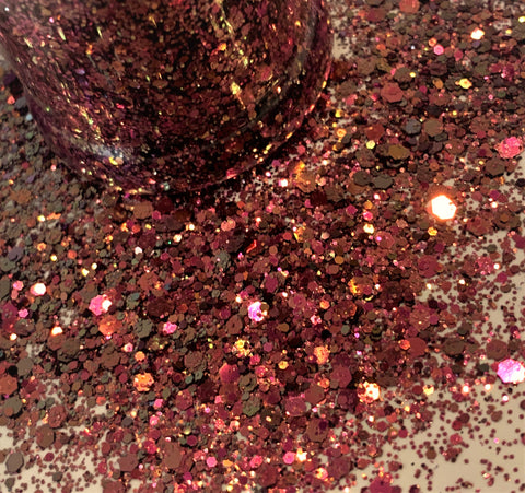 ANTIQUE ROSE Chunky to Fine Glitter Mix / Chameleon Warm Pink Color Shift to Gray / Geode Tumblers  / Crafts