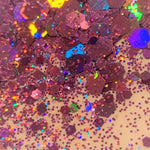 LAVENDER HALO HOLO Chunky to Fine Glitter Mix / 2 oz. Bottle Holographic / Solvent Resistant / Opaque / Geode Tumblers