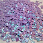 LAVENDER SEA SHELL Glitter Shapes / Purple Iridescent / 7x5mm / Ocean Beach Crafts Designs / Snow Globe Storyboard Tumblers