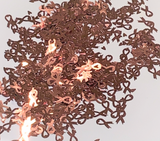 Rose Gold Awareness Ribbons and Hearts Glitter Shapes / Pink High Flash / Cancer Awareness / 4x8mm / Scrapbooking / Mementos / Crafts