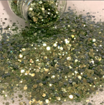 SAGE SIZZLE Fine or Chunky Mix Glitter / GREEN / Nail Art / Resin Art / Opaque