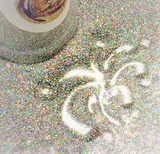 HOLO SILVER Fine Glitter / 2 oz. Bottle / 1/96 inch / HOLOGRAPHIC / Nail art / Polyester Opaque / Solvent Resistant / Safe, Non-Toxic